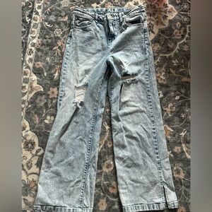 Distressed Light Blue Girl Jeans